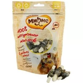 Лакомство Мнямс сырные косточки в рыбьей коже для собак (100г, )