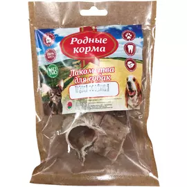 Лакомство Родные Корма трахея говяжья колечками сушеная в дровяной печи для собак мелких пород (35 г)