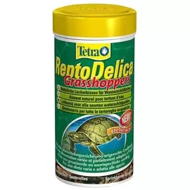 Лакомство Tetra ReptoDelica Grasshopers кузнечики для водных черепах (250 мл)