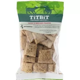 Лакомство TiTBiT Золотая коллекция Начос в мясной глазури для собак (130 г)