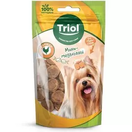 Лакомство Triol Мини-медальоны для мини-собак (50 г, Курица)