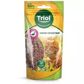 Лакомство Triol Мини-сердечки для кошек (40 г, Утка)