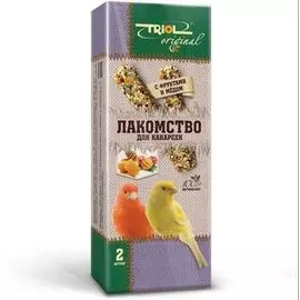 Лакомство Triol Original с фруктами и мёдом для канареек 2 шт (2 шт, Фрукты и мед)