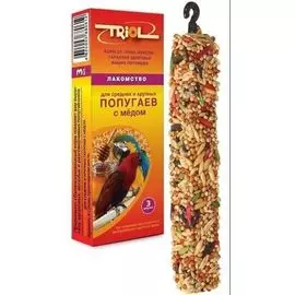 Лакомство Triol Standard для средних и крупных попугаев (3 шт, С медом)