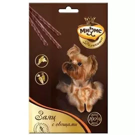 Лакомые палочки Мнямс Деликатес для собак (13,5 см, С зайцем и овощами)