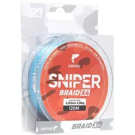 Леска плетёная Salmo Sniper Braid Blue (91 м, Ø 0,148 мм / Тест 6,80 кг)