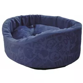 Лежак Homepet велюр синий для животных (49 х 43 х 17 см, Синий)