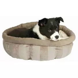 Лежак Trixie Leona круглый коричневый-кремовый для животных (ф 45 см, Коричневый/Кремовый)