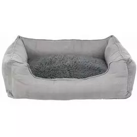Лежак Trixie Thermo Bed с бортиком и теплоотражающей вставкой серый для животных (100 x 70 см, Серый)