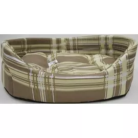 Лежак Xody овальный с бортиком №4, поликоттон для животных (64 х 49 х 20 см, )