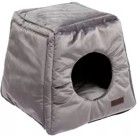 Лежак Зоогурман Домино серый для собак и кошек (40 x 40 x 40 см, Серый)