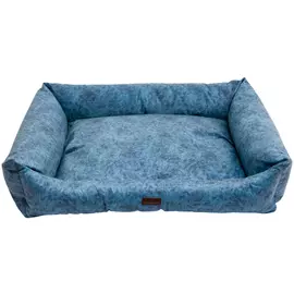 Лежак Зоогурман Капитолий синий мрамор для собак и кошек (99 x 75 x 20 см, Синий мрамор)