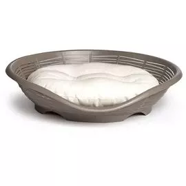 Лежанка Bama Pet Pasha с подушкой коричневая для животных (48 х 46 х 11 см, Коричневый)