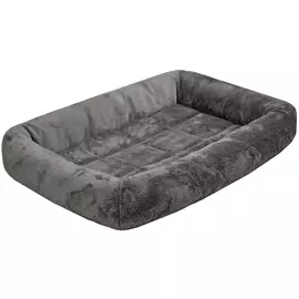 Лежанка Дарэлл ZооМ Lama прямоугольная с валиком для животных (55 х 40 х 8 см, Серый)