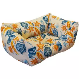 Лежанка пухлик Zooexpress "Ривьера"для животных (43 х 32 х 21 см, Бежевый)