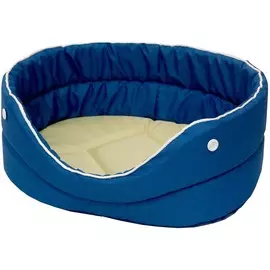 Лежанка Zooexpress "Морская" для животных (40 х 27 х 16 см, Синий/бежевый)