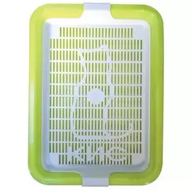 Лоток Zooexpress 11050 Кис с сеткой малый для кошек (32,5 х 23,5 х 5 см, В заказе будет случайный цвет)