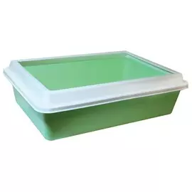 Лоток Zooexpress 11081 Lux с рамкой для кошек (41 х 30 х 12 см, В заказе будет случайный цвет)