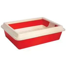 Лоток Zooexpress 11091 Кис глубокий с рамкой для кошек (41 х 30 х 12 см, В заказе будет случайный цвет)