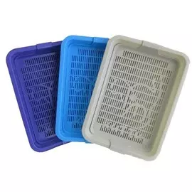 Лоток Zooexpress 11110 Китти с сеткой малый для кошек (32,5 х 23,5 х 5 см, В заказе будет случайный цвет)