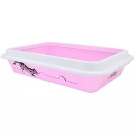 Лоток Zooexpress Lucky 11122 с рамкой для кошек (40,5 х 27 х 8 см)