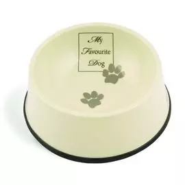 Миска Beeztees My Favourite керамическая с окантовкой для собак (1,3 л, Коричневая окантовка)
