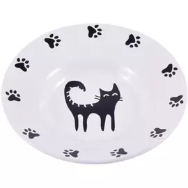 Миска КерамикАрт керамическая-блюдце для кошек (140 мл, Белый)