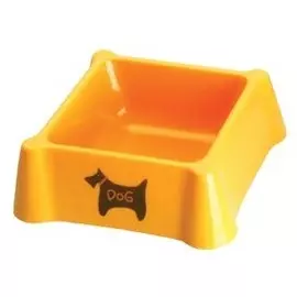 Миска OUT! 47080 квадратная для собак (16 х 16 х 5 см, Оранжевый)