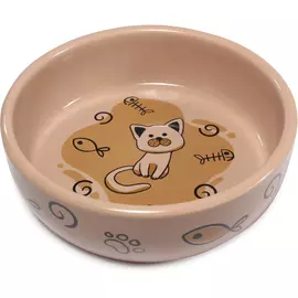 Миска Triol Кошечка керамическая для кошек (350 мл)