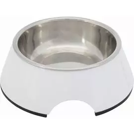 Миска Trixie BE NORDIC стальная с подставкой из меламина белая для животных (0,2 л х ф 14 см, Белая)