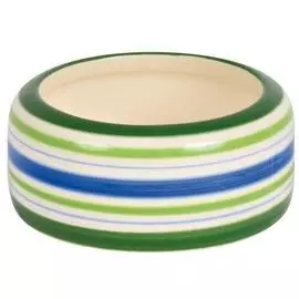 Миска Trixie для грызунов (500 мл/16 см, Для кролика, зелёные полоски)
