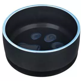 Миска Trixie керамическая с резинкой для животных (0,4 л/ф 12 см, Серый)