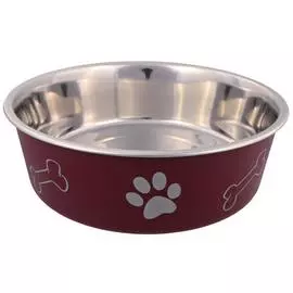 Миска Trixie стальная с цветным покрытием для животных (0,25 л/ø 12 см, Цвета в ассортименте)