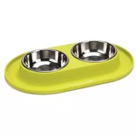 Миски Beeztees металлические на силиконовой подставке для животных (31 x 19 см, )