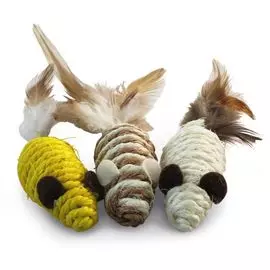 Набор игрушек Triol XW7008 3 мыши для кошек (55 мм,)
