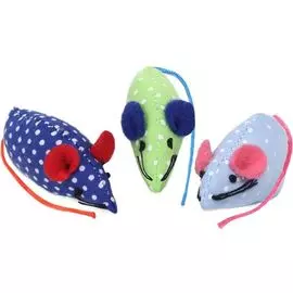 Набор игрушек Triol XW7014 3 мыши для кошек (50 мм,)