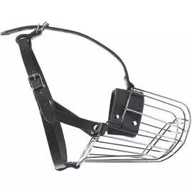 Намордник Julius-K9 с удлиненной мордой, металл (кавказская овчарка) (37 х 13 х 10 см)