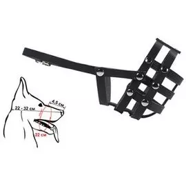 Намордник Yami-Yami №1 кожаный черный для собак породы кокер, такса (№1, 22 см)