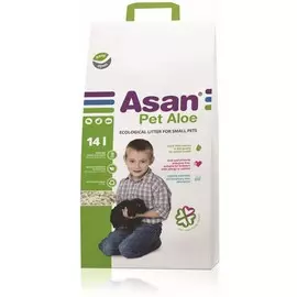 Наполнитель Asan Pet Aloe с алоэ вера для мелких грызунов (14 л)