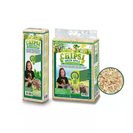 Наполнитель Chipsi Plus Green Apple древесный ароматизированный для грызунов, 15 л (15 л (1 кг), )