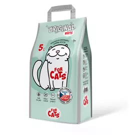 Наполнитель For Cats Original White комкующийся для кошачьих туалетов (5 л (4 кг))