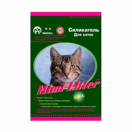 Наполнитель Mimi Litter впитывающий силикагелевый для котов (3,6 л, (1,8 кг)_Зеленые)