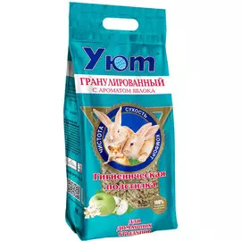 Наполнитель подстилка Уют гранулированный яблочный для грызунов (9 л (1,6 кг),)