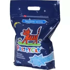 Наполнитель PrettyCat Кристаллы чистоты впитывающий силикагелевый для кошек (1,9 кг, Синий)