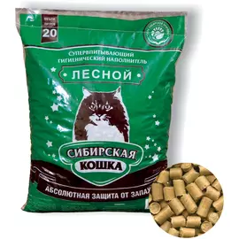 Наполнитель Сибирская кошка Лесной 20л (12 кг)