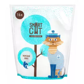 Наполнитель Smart Cat силикагелевый с ароматом морской бриз для кошек (7,6 л (3,32 кг))