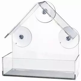 Оконная кормушка Trixie прозрачная для птиц (225 мл/15 x 15 x 6 см, Прозрачный)