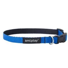 Ошейник Amiplay Twist регулируемый голубой для собак (S 20-35 (b) см x 1 см, Голубой)