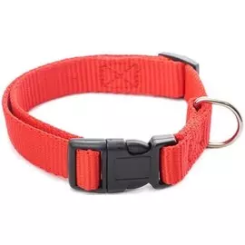 Ошейник Дарэлл синтетический плотный красный для собак (25 мм х 40-65 см, Красный)