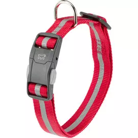 Ошейник Ferplast Club Reflex C красный со светоотражающей полоской для собак (45-70/2,5 см, Красный)